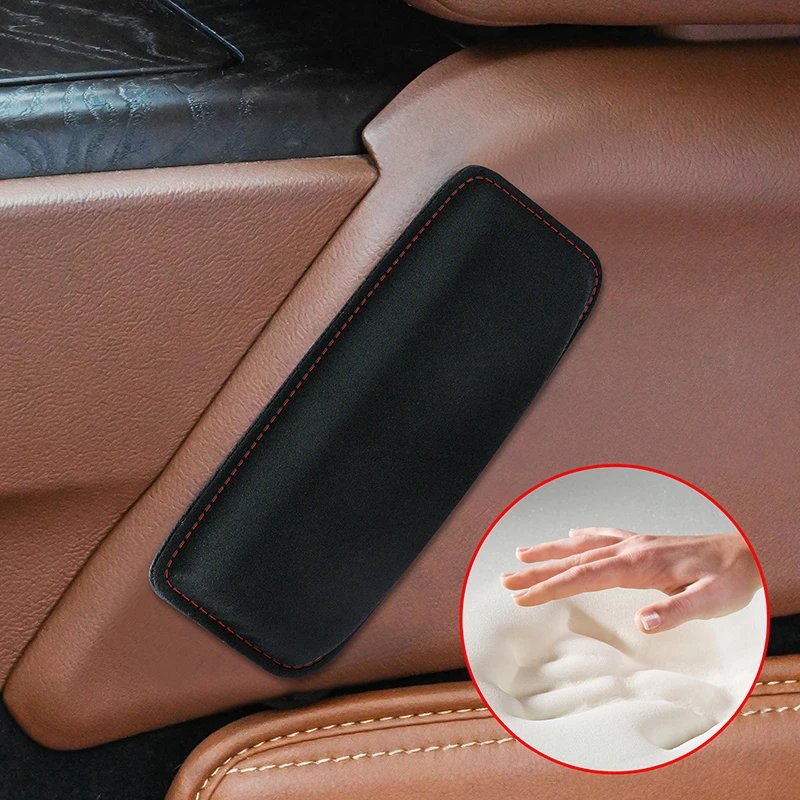 1pc Car Suede Leather Knee Pad Inside Knee Cushion Comfortable Elastic Cushion Memory Foam Thigh Support Interior Accessories