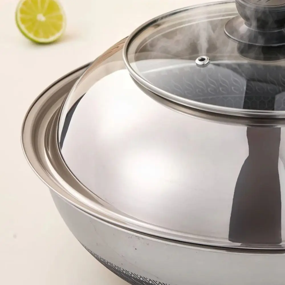New 28/30/32/34cm Oil Splatter Guard Heat Resistant Visible Pot Lid Detachable Wok Splatter Lid Kitchen Splash Guard