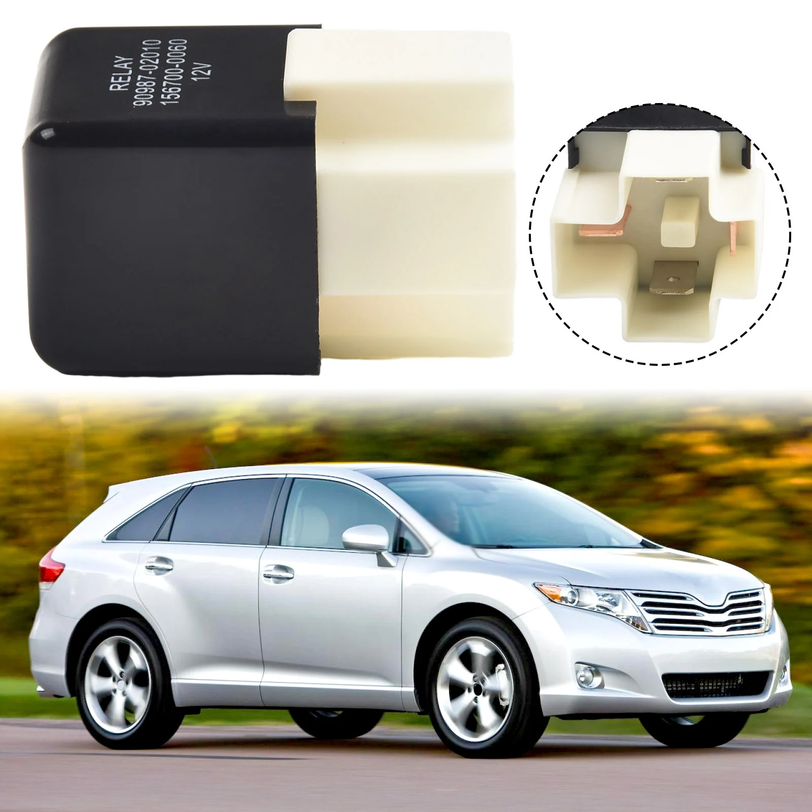 Black Ignition Starter Relay for Lexus ES300 RX300 for Toyota 9098702010 156700 0060 Superior Materials for Longevity
