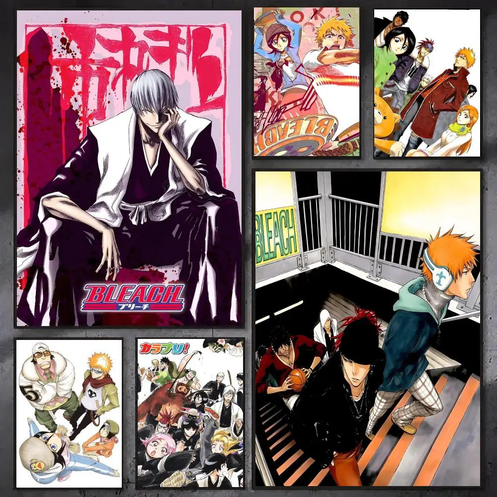 anime Bleach Trendy Classic hot HD Self-Adhesive Waterproof Art Poster Room Decor, New Arrival On Sale