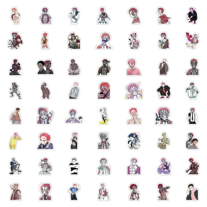 63개 만화 캐릭터 아카자 창의적인 그래피티 장식 스티커