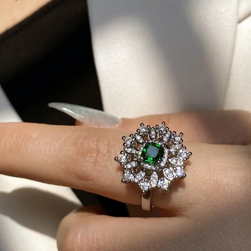 MDLFES مويسان الماس نمط أوروبا والولايات المتحدة مفتوحة شخصية زهر الكرز الوردي الزركونيوم الدائري #2