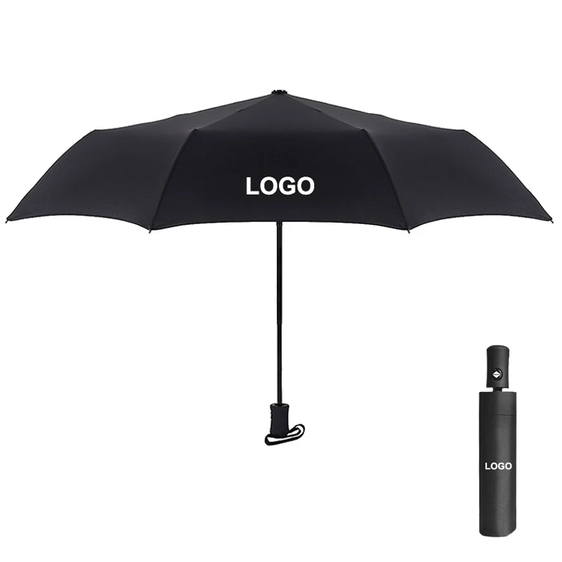 Brand Car Logo Badge Rain Umbrella 3 Fold Automatic Female Male Rainproof Wind Resistant Portable Outdoor Parasol For PORSCHE