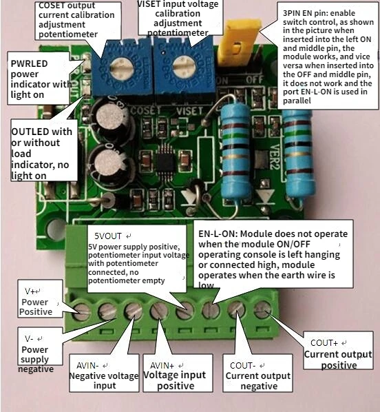 Voltage to Current 0-5V3.3V/10V to 4-20MA /0-20MA, 1-5V to 4-20MA Potentiometer Adjustment