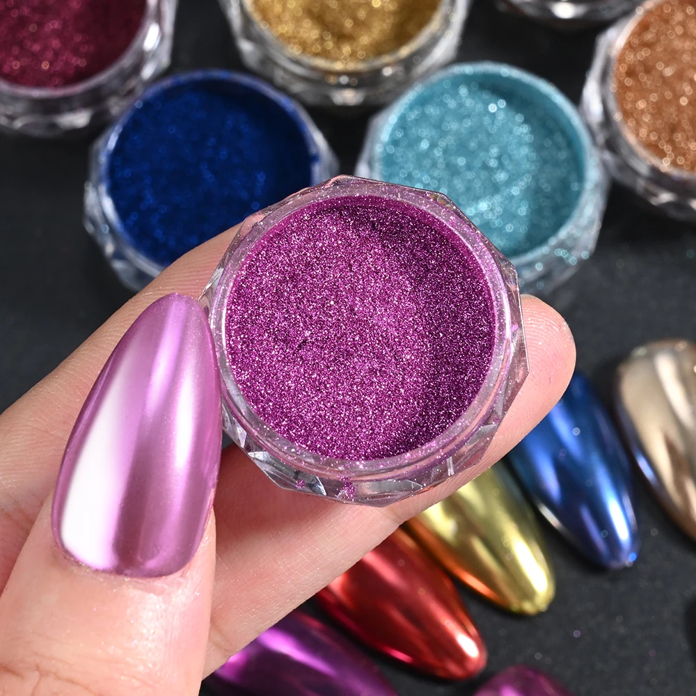 

22 Bottle Nail Magic Mirror Powder Set Chameleon Aurora Cloud Brocade Glitter Powder DIY Ultra-Thin Polarized Nail Glitter
