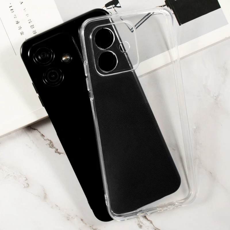 TPU Case For Ulefone Note 16 Pro Ultra-thin Soft Silicone Cover Black Transparent Cases For Ulefone Note16Pro Protective Shell