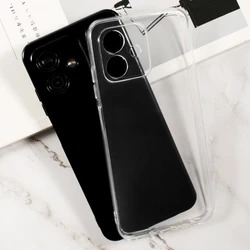 TPU Case For Ulefone Note 16 Pro Ultra-thin Soft Silicone Cover Black Transparent Cases For Ulefone Note16Pro  Protective Shell