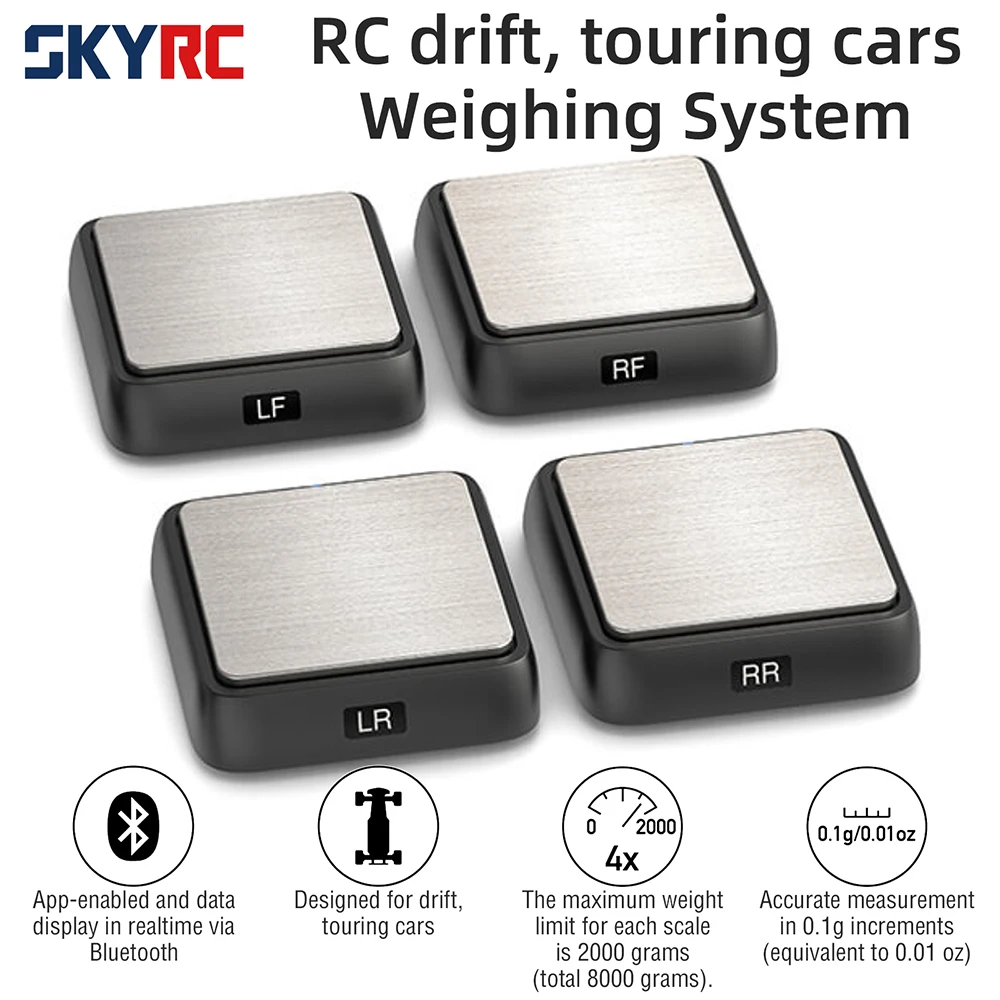 SKYRC Wireless Bluetooth Corner Weight System SK-500036 RC Car Balancing Scale Kit for 1/8 1/10 1/12 RC Car Truck Buggy