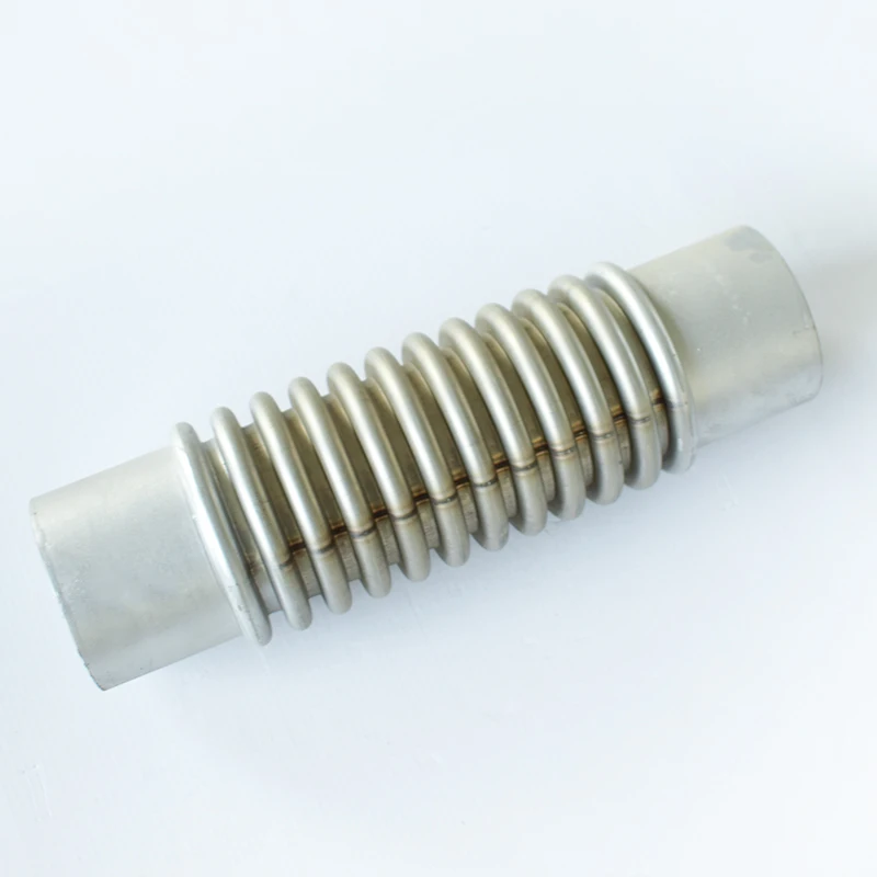 

304 stainless steel compensator blank, connected to welded exhaust corrugated metal hose joint