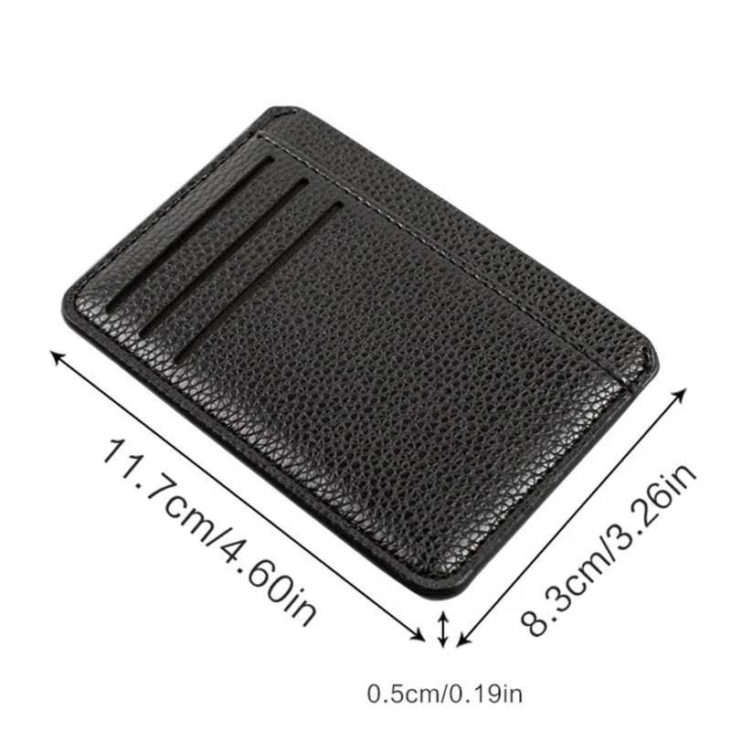 Lychee Texture porte-carte poche porte-cartes multi-fentes portefeuille d'argent pour adultes