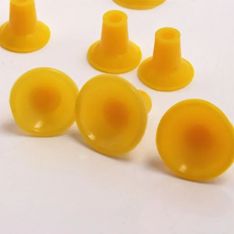 20pcs Valve Grinder Rubber Sucker Yellow for Car Motorcycle Electro-pneumatic Valve Grinding Cup