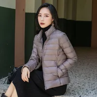 Women Spring Jacket Fashion Short Ultra Lightweight Packable Puffer Coats 15 Colors Female Down Warm Korean Slim Fit Parkas 5XL 6