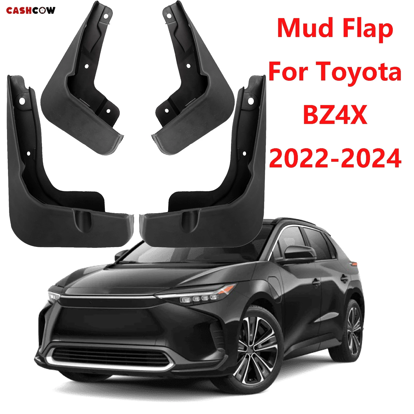 4Pcs For Toyota BZ4X Front Rear Splash Guards Mudguards Mud flaps Mudflap Mud Guards Fender Wheel Protector 2022 2023 2024