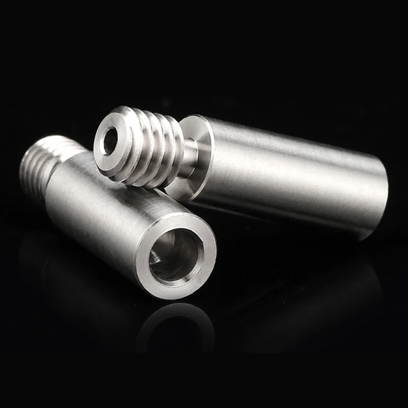 مقاومة درجات الحرارة العالية M6 الخيوط مقاومة للاهتراء السلس سبائك التيتانيوم أنبوب الحلق لملحقات الطابعة E3D V3D