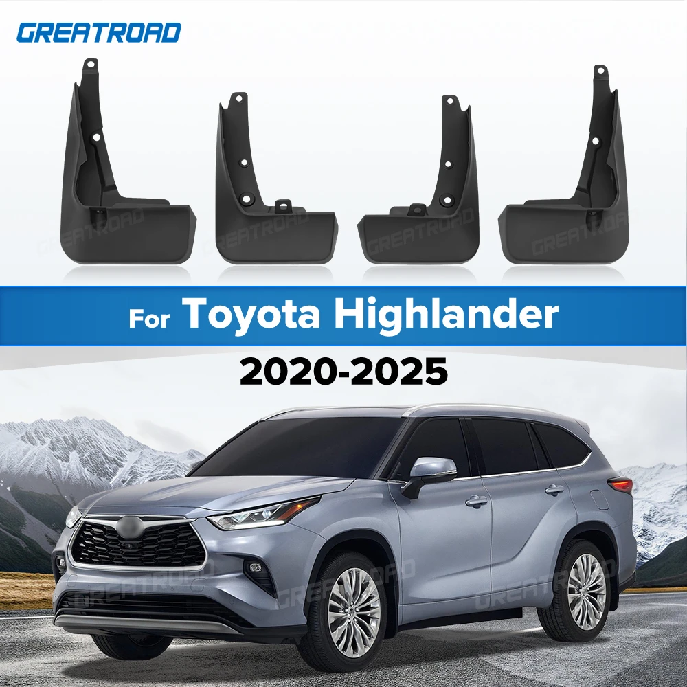 For Toyota Highlander Kluger 2020 2021 2022 2023 2024 2025 Fender Mudflaps Splash Guards Mudguards Mud Flaps car Accessories