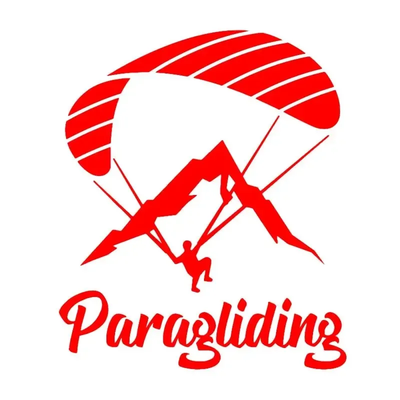 Car Stickers Paraglider Paragliding Motorcycle Decorative Accessories Creative Waterproof and sunscreen Vinyl Decal 15CM PVC KK