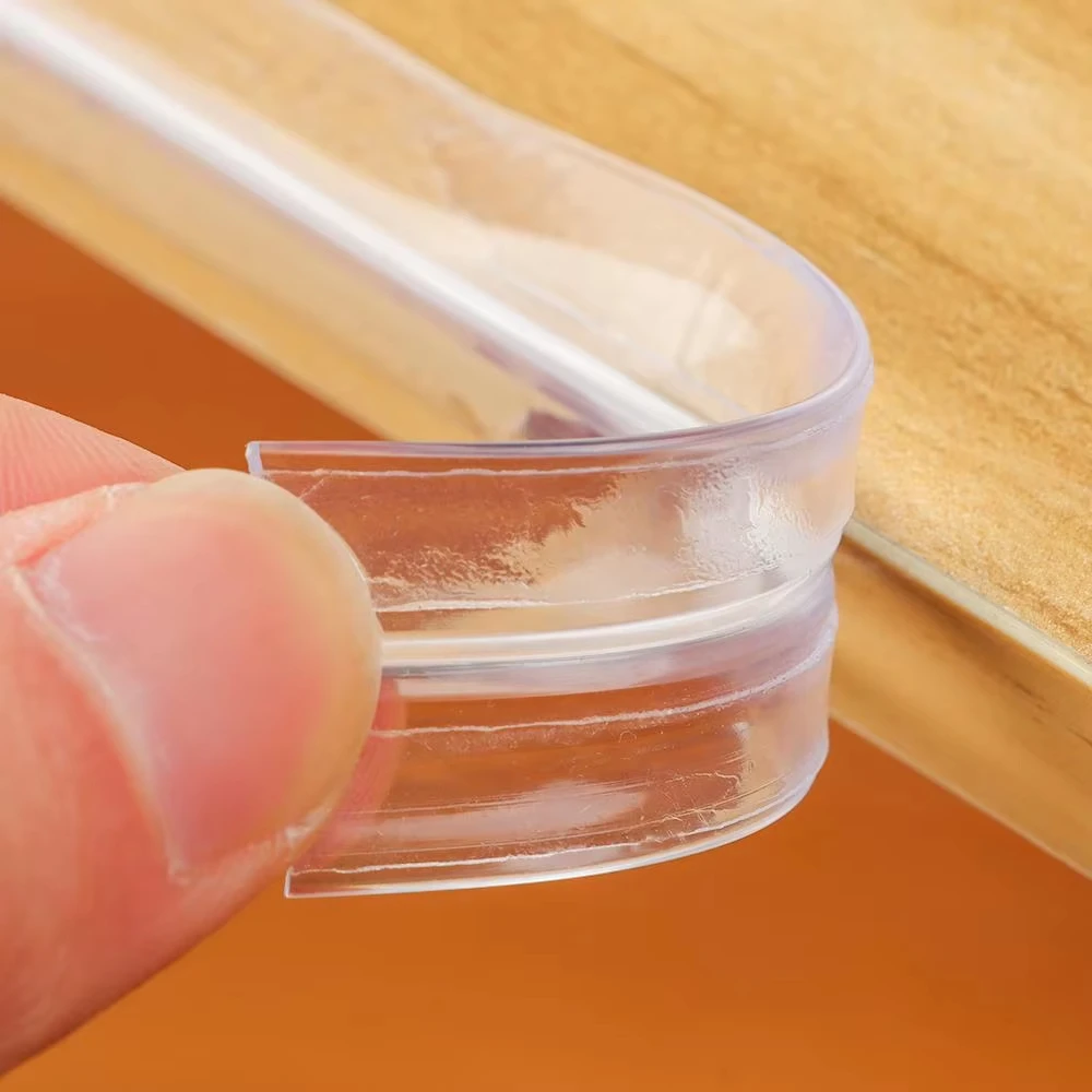 Tira autoadhesiva de seguridad para bebés de 1/2/3M, tira a prueba de colisiones para niños, tira protectora de borde de mesa de protección de PVC transparente tipo W