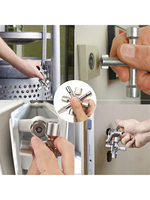 Multifunction Cross Switch Square Key Wrench Alloy Universal Triangle For Elevator Electrical Cupboard Box Train Cabinet 10 in 1