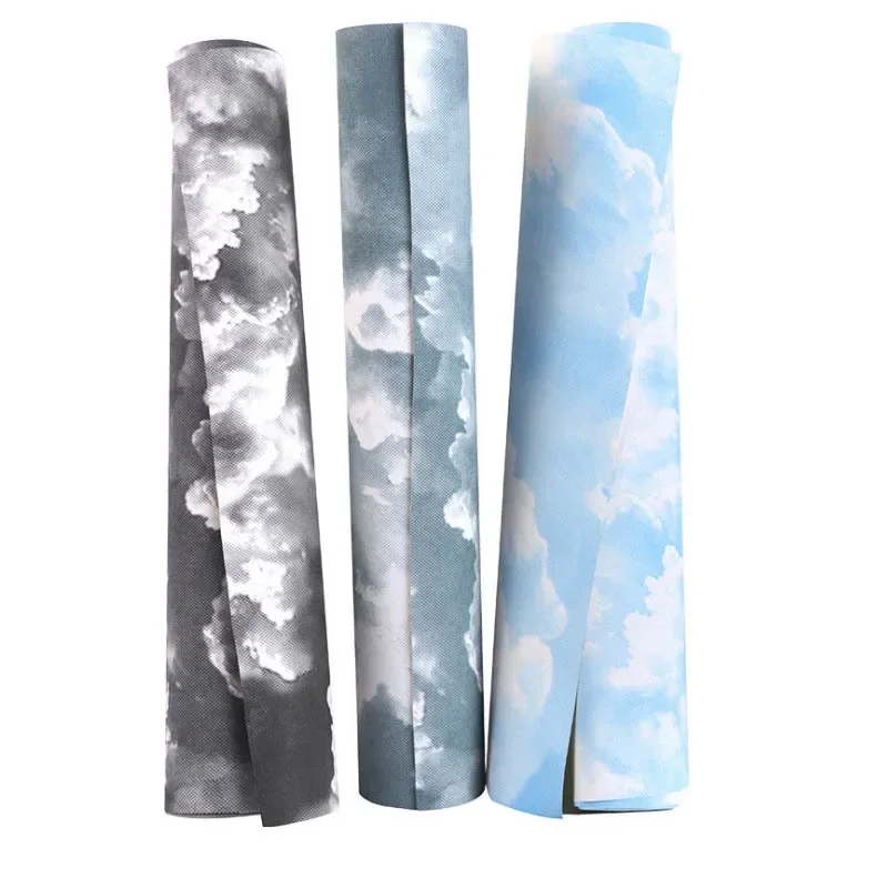 Modern Simple Black Cloud TV Background Wallpaper Net Red Living Room Bedroom Nordic Wind White Cloud Waterproof Wallpaper