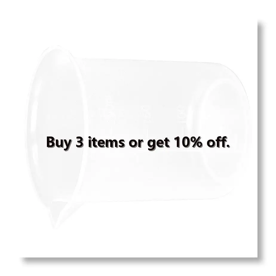 ✼Kitchen Lab Graduated Beaker Clear Plastic Measuring Cup Thicken with Cap Measuring Jug 200mL 2pcs