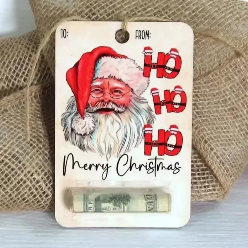 Christmas Money Holders Gift Creative Christmas Tree Pendants Unique Red Envelope Card Voucher Holder Xmas Gifts