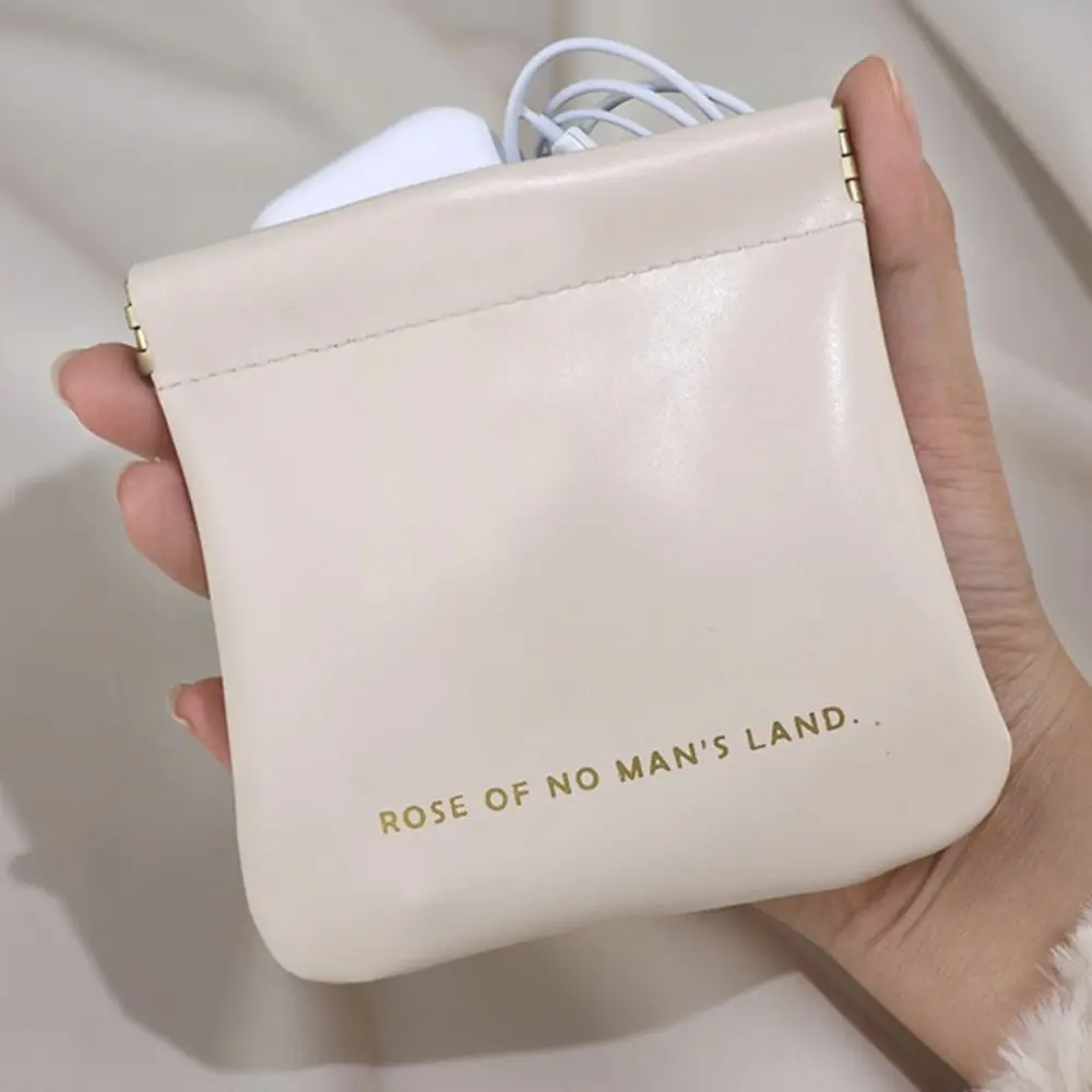 Fashion Simple Lipstick Makeup Bag Mini Portable Jewelry Handbag PU Travel Storage Bag for Women Girls