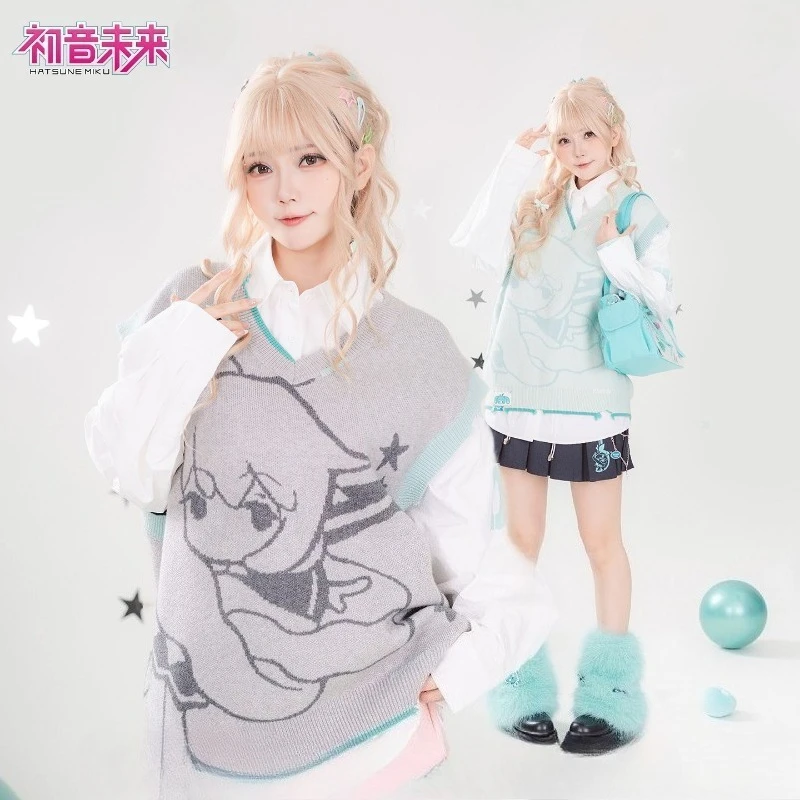 new-hatsune-miku-anime-millennium-ice-candy-stacked-kawaii-sweater-vest-vest-cute-cartoon-loose-short-v-neck-sweater-top-gift