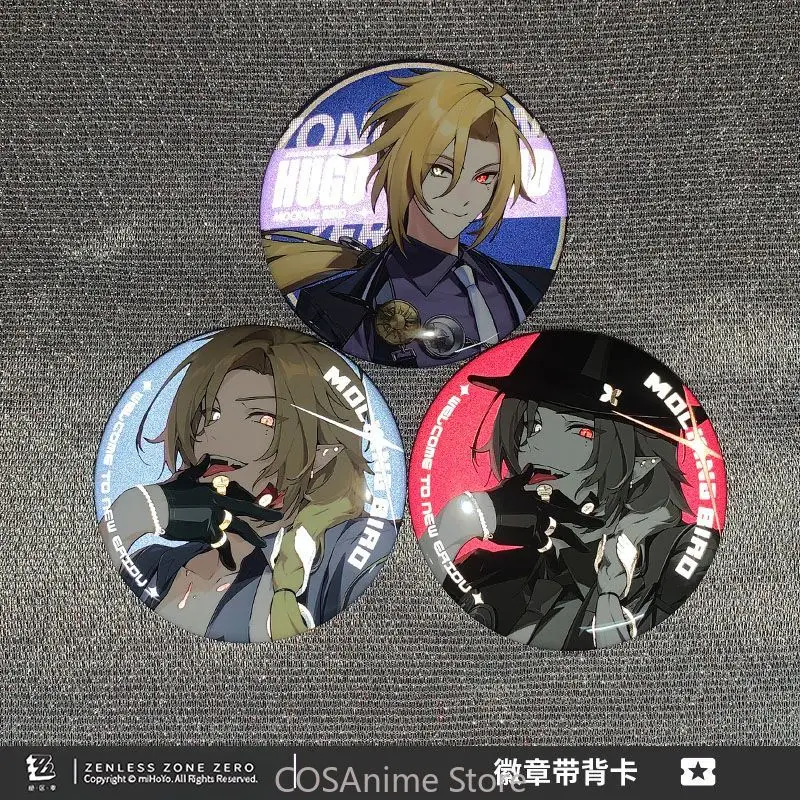 

Zenless Zone Zero Hugo Vlad Game Cosplay Reflect light Button Pin Cute Anime Brooch Badge Backpack Accessories Gift
