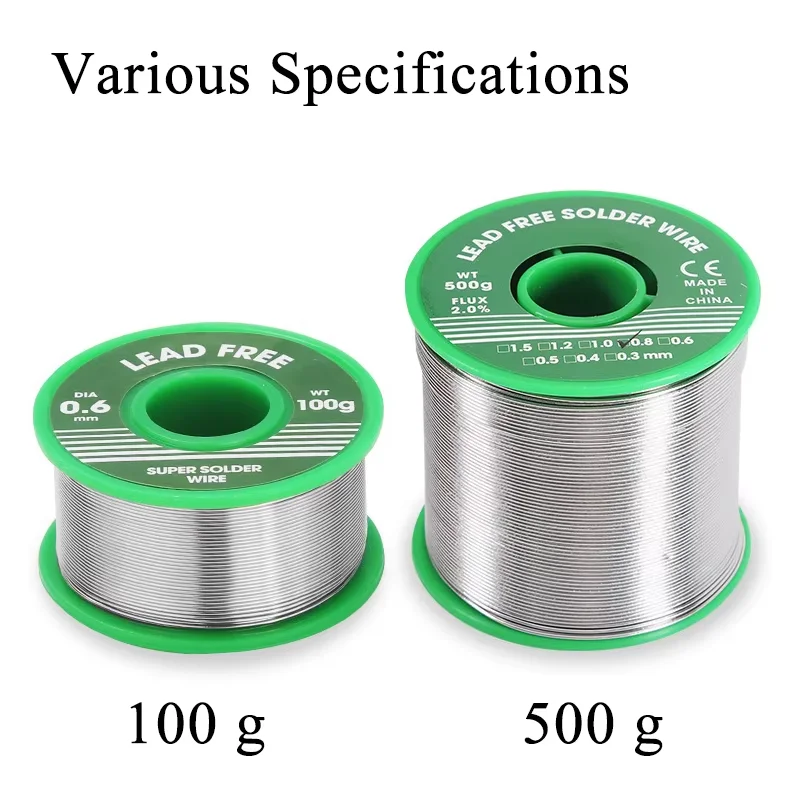 Low Temperature Welding  Wire Sn99.3Cu0.7 20g 30g 50g 100g Lead-Free Solder Ribbon Rosin Core Tin Wire