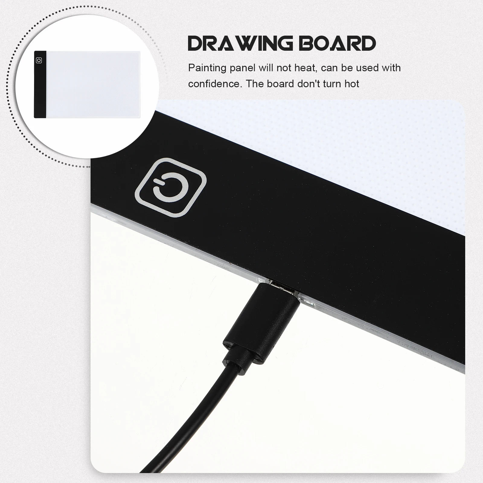

A5 Size Board With Scale Copying Writer Board Simple Drawing Board for Student Shool Home (Three Gears Dimming, with USB Chargin