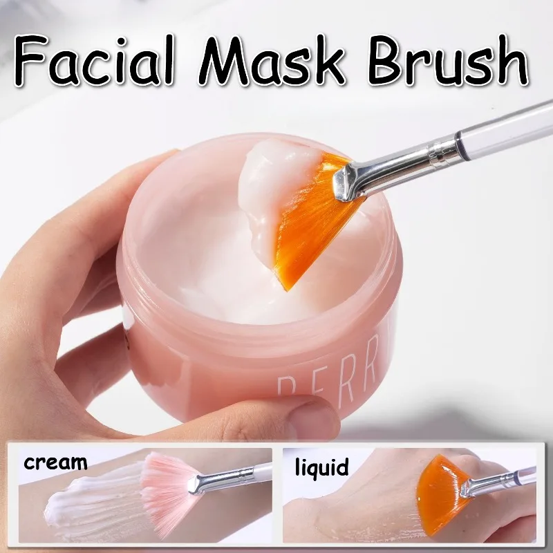 10 Uds. Cepillo ácido abanico, cepillos faciales prácticos, cepillos suaves y portátiles para máscara, cepillo suave para el cuidado de la piel, herramienta de cepillo para salón de belleza