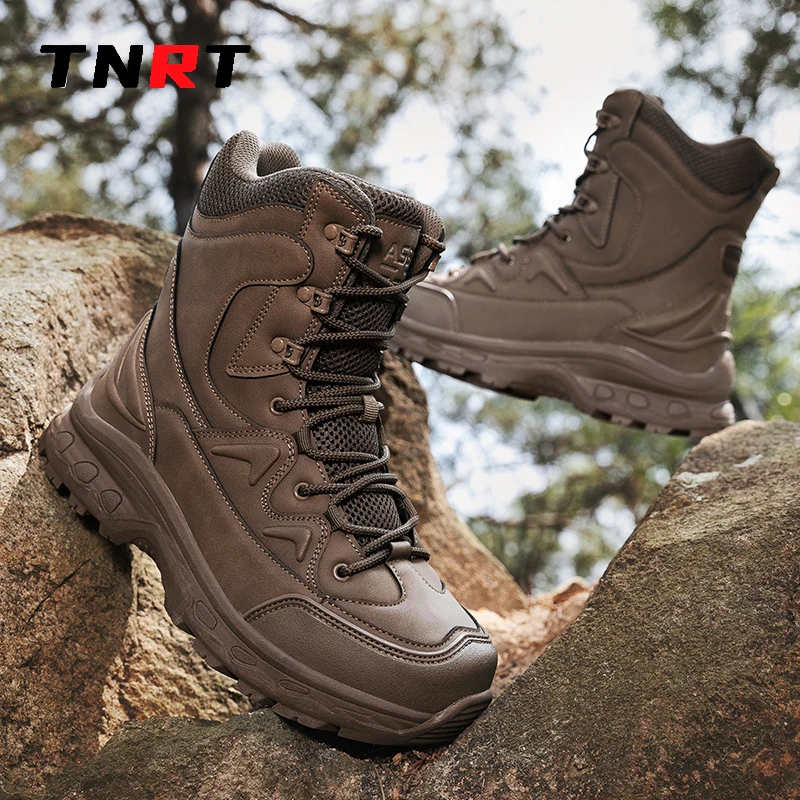 Botas de nieve antideslizantes para hombre, zapatos de Trekking, trabajo, informales, de goma, entrenamiento, senderismo, gran Size39-47, invierno,