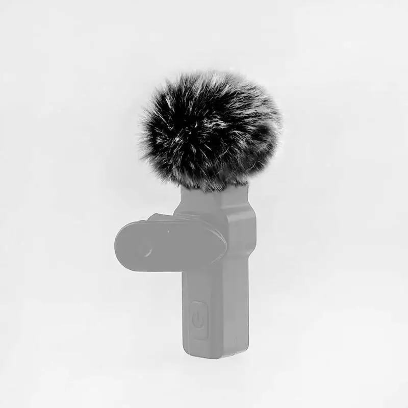 2/4Pcs Plush Lapel Microphone Cover USB Type-C Faux Fur Windproof Noise Reduction For Interviews Live Streaming