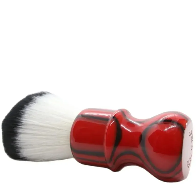 Yaqi Men's Evil Zebra 26mm Knot Black And Red Originality Handle Synthetic Hair Mens Shaving Brush Portable Retro Wet Shaving