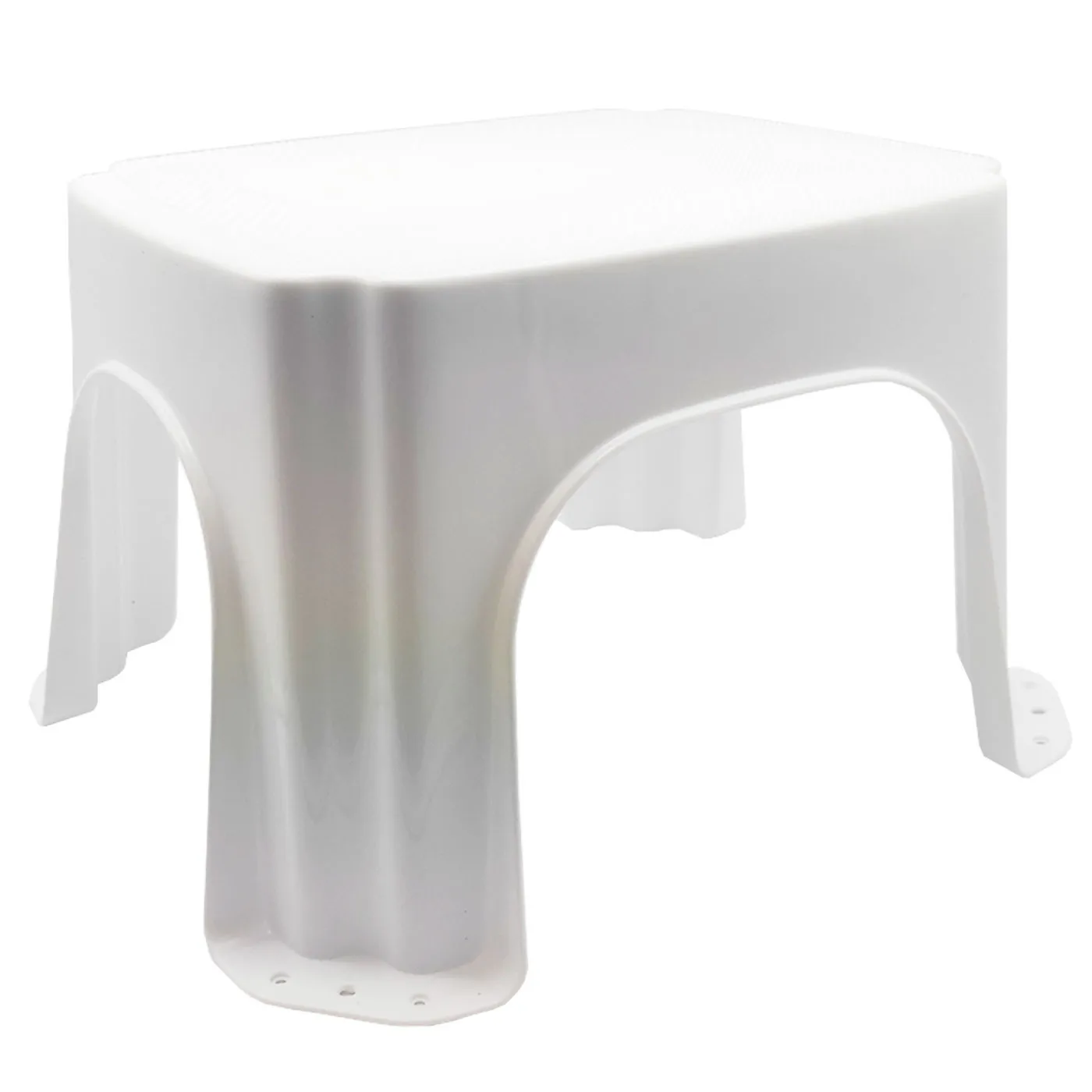 20,7x35,8x30,5 cm white plastic stool, stool, seat with non-slip surface 28,5x23,5 cm, step,