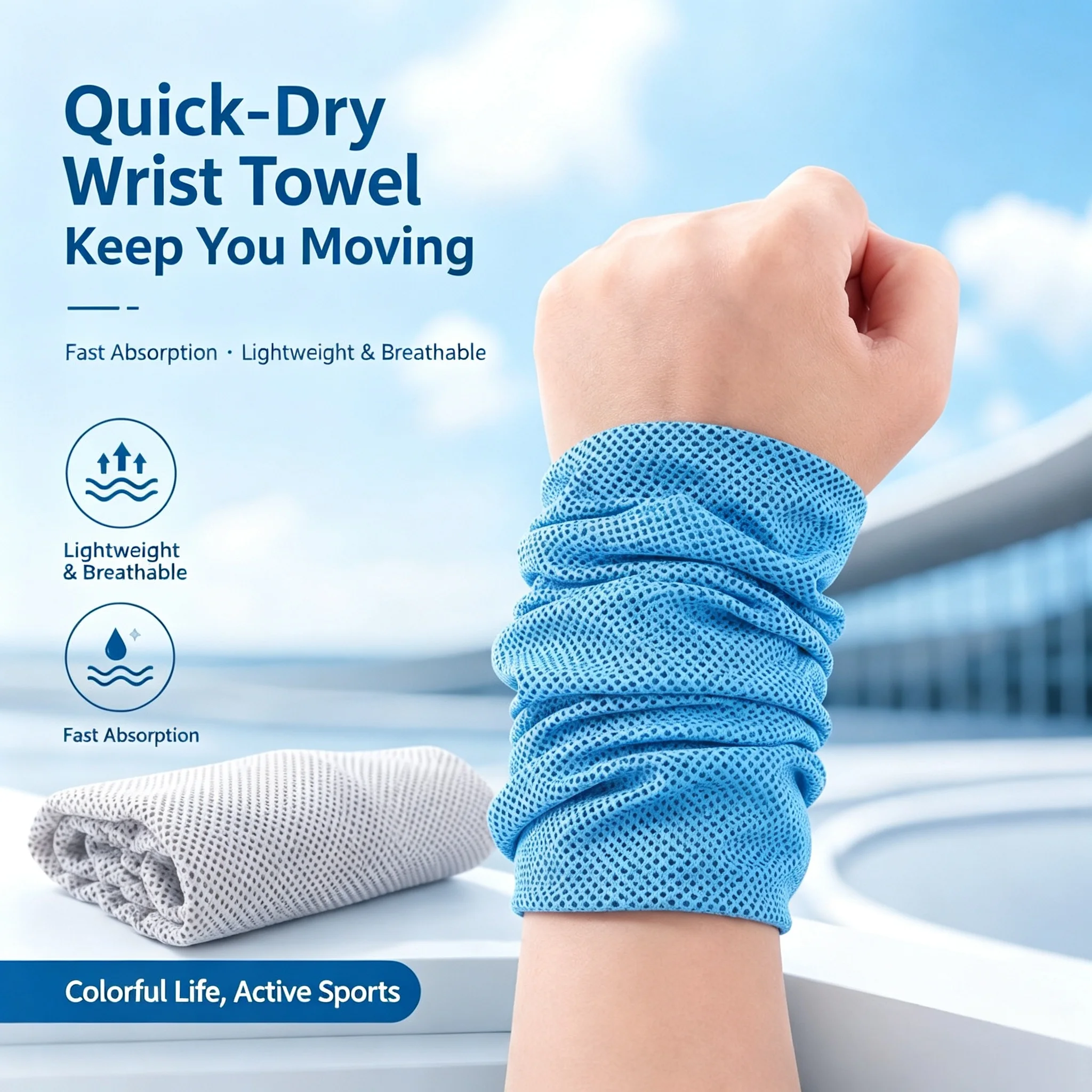 Cooling Ice Towel, Quick Dry Portable Sports Towel, Super Sweat Absorbent Chilly Towel for Running Gym Fitness for Men Women
