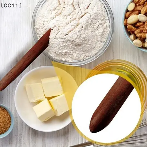 〔CC11〕11 इंच लकड़ी की खट्टी रोटी मिक्सिंग स्टिर स्टिक स्पर्टल लकड़ी की रोटी बनाने के उपकरण ठोस लकड़ी पैडल स्टिरिंग स्टिक 8 best sales जामन - №8