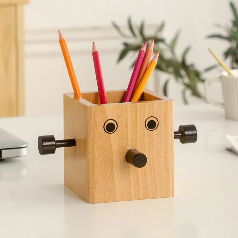 Eyeglass Frame Ganizer Makeup Brush Holder Storage Box Large Capacity Robot Pen Holder Portable Household