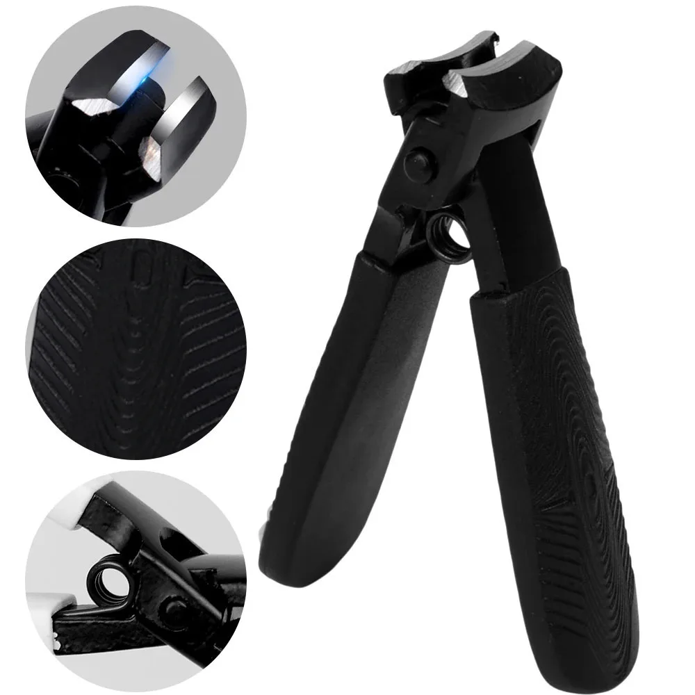 Aço inoxidável Nail Clippers para unhas grossas, ampla abertura, Sharp Edge, Anti-Splash, Nippers de qualidade, Manicure Tool