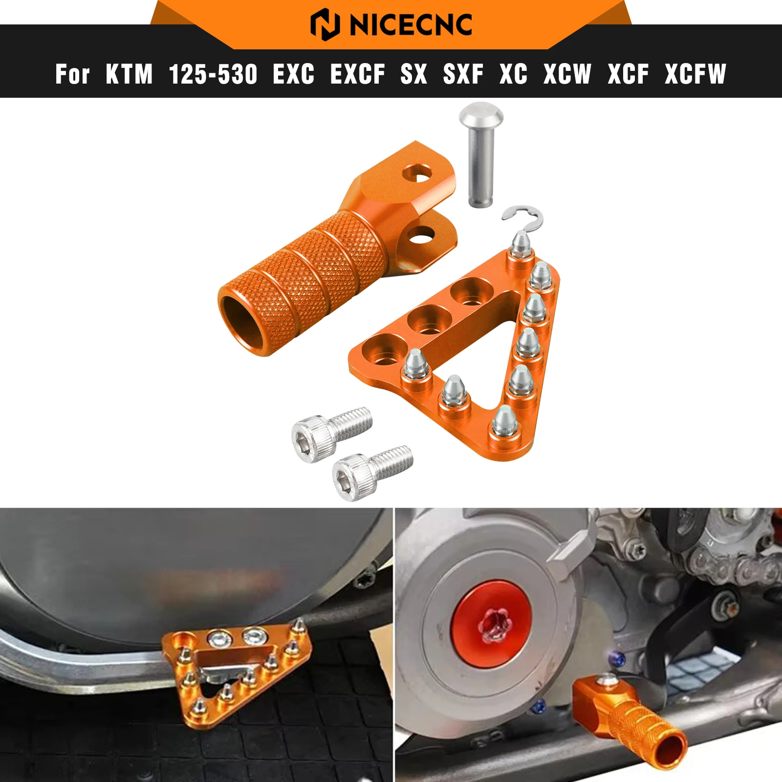 

Rear Brake Pedal Step Gear Shifter Lever Tip For KTM EXC 300 EXCF 350 SX 125 SXF 450 2004-2015 690 SMC Enduro 950 990 Adventure