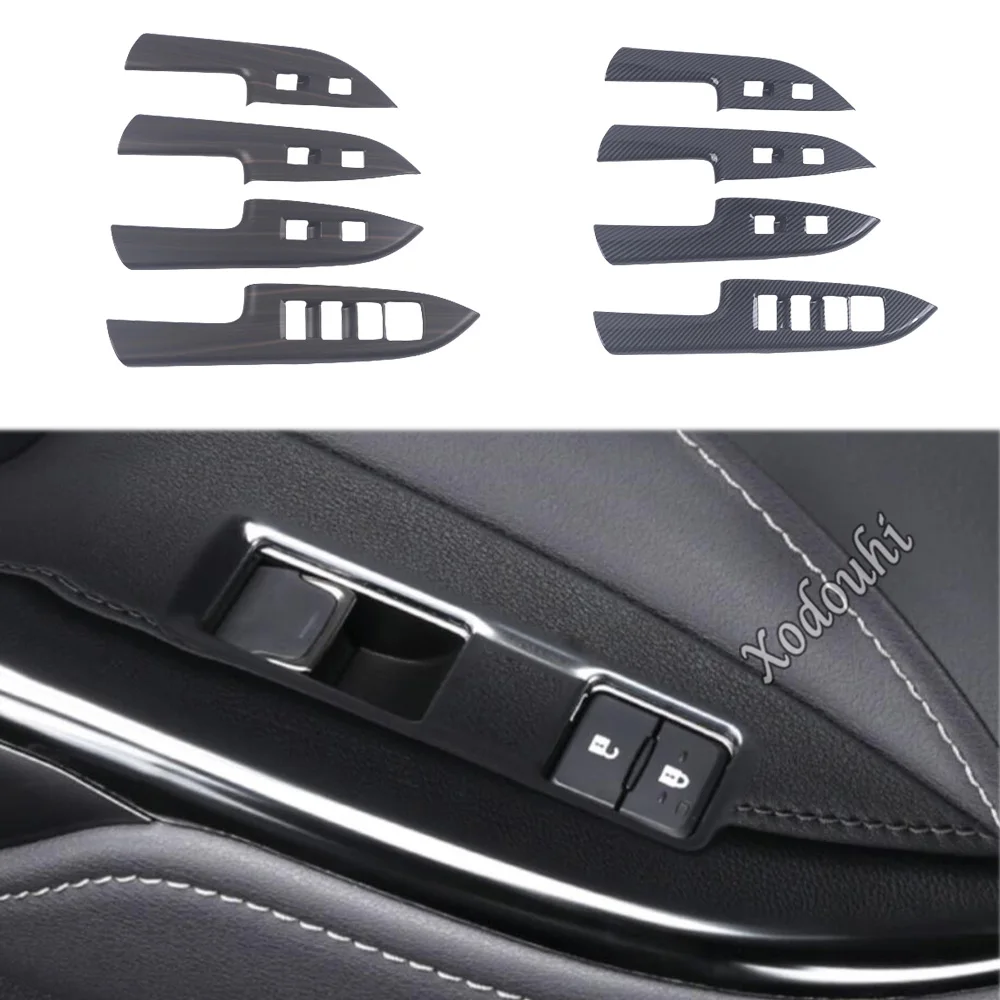 Door Armrest Glass Button Window Switch Panel Covers For Lexus NX 250 260 350h 350 F 2022 2023 2024 Accessories Decoration 4Pcs