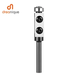 Dreanique 1pc Wood Flush Trim Router Bits with Top Bearings 1/4