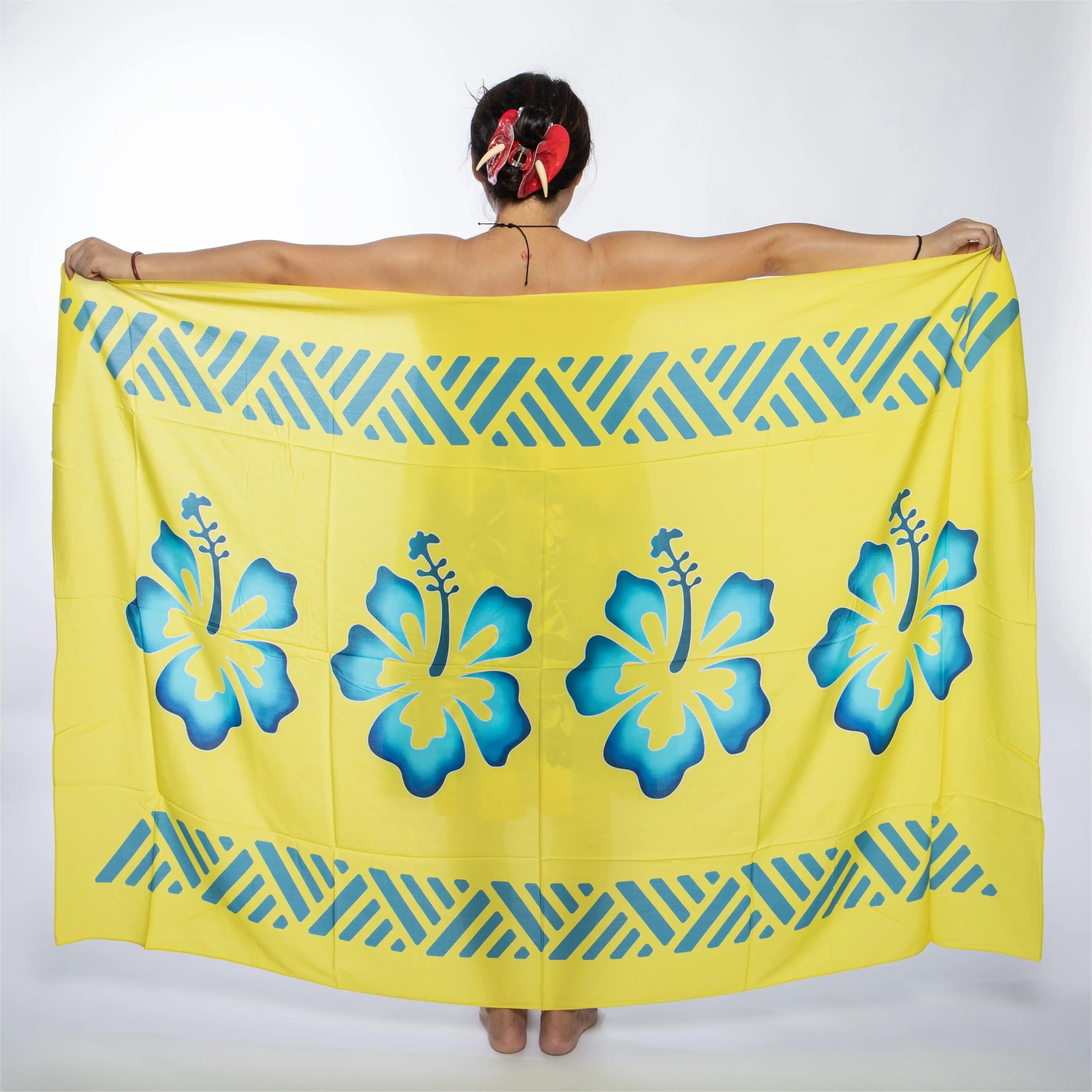 NEW Design Ladies Hawaii Sarongs Swimwear Beach Lavava Swimsuit Wrap Cover Fashion Trend Square Rayon Shawl For Summer