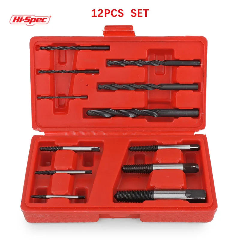 11/12pc NonSlip Damaged Nut Bolt Removal Extractor Socket Tool Screwdriver Bit Broken Wire Tool Set Bolt Extractor Hand Tool Set