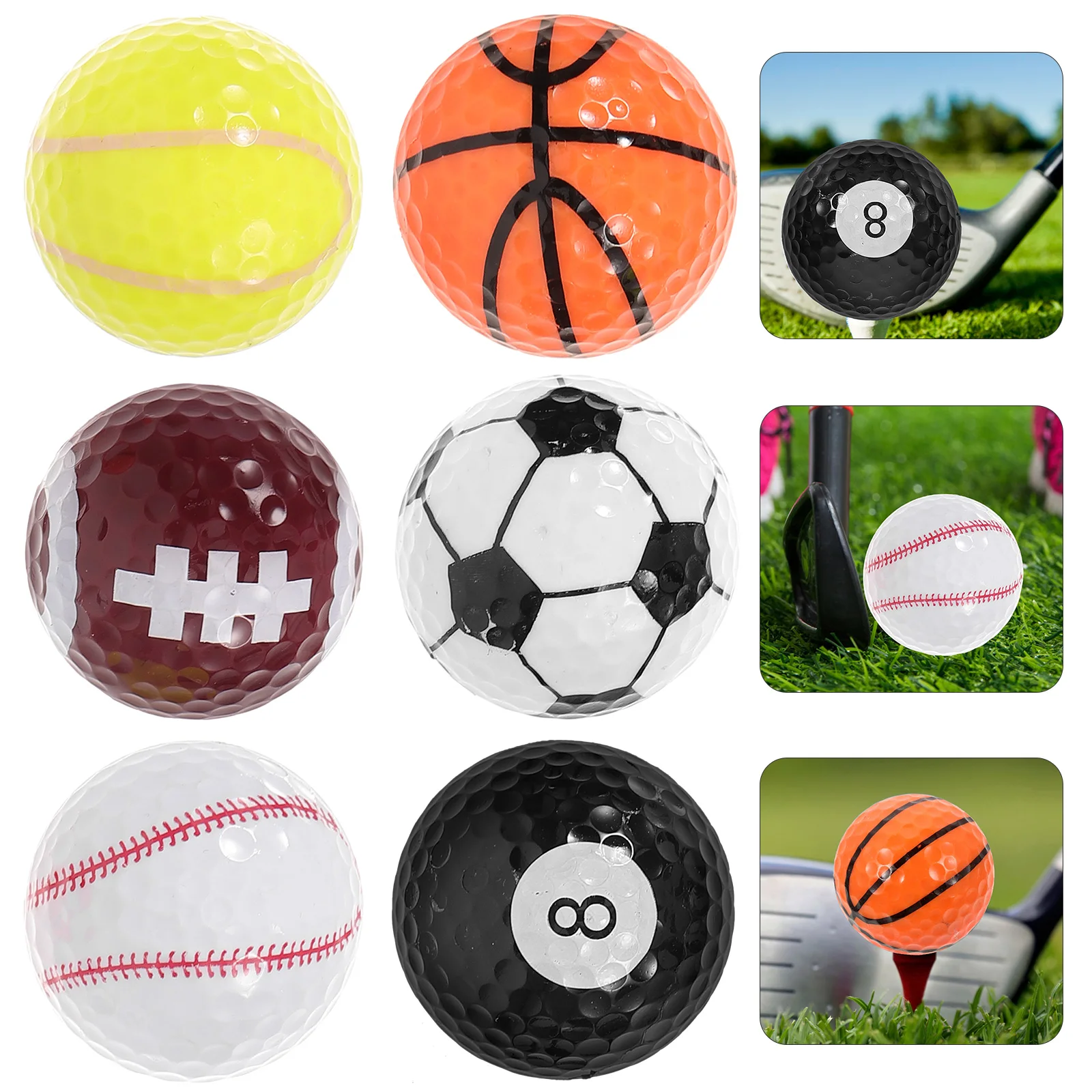 

Golf Ball Training Balls for Mini Practice Equipment Accessories Synthetic Rubber Miss Practicing