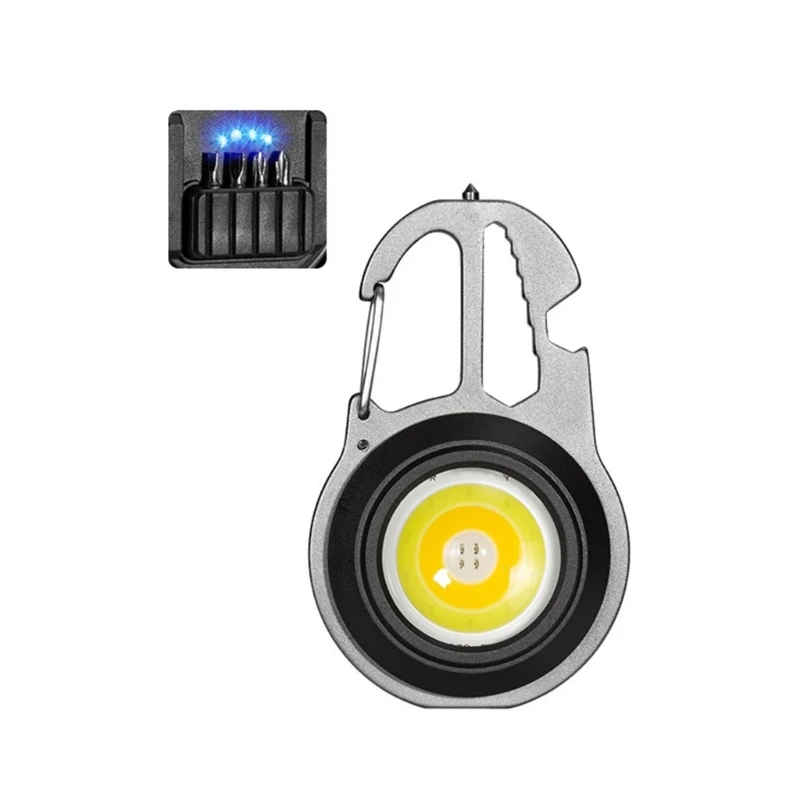 2023 Nieuwe Kleine Led Sleutelhanger Zaklampen Cob Verlichting Oplaadbare Magnetische-Zaklamp Voor Outdoor Camping Emergency-Verlichting