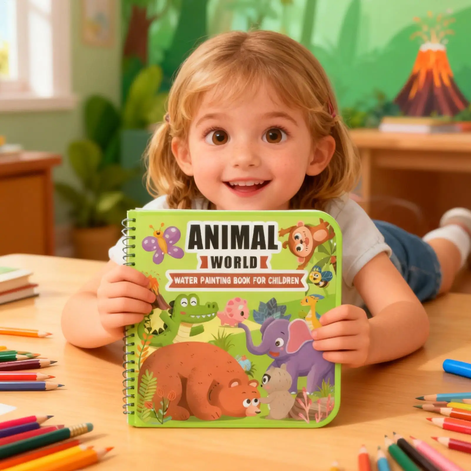 Libro di pittura ad acqua Giocattolo educativo da colorare senza disordinazione Libro di doodle ad acqua per bambini Ragazzi Ragazze Viaggi in età prescolare a casa