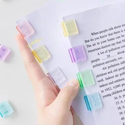 5/10pcs Staples Paperclips Kawaii Transparent Paper Clips Documents Notebook Bookmarks File Index Page Holder Clamp Binder Clips