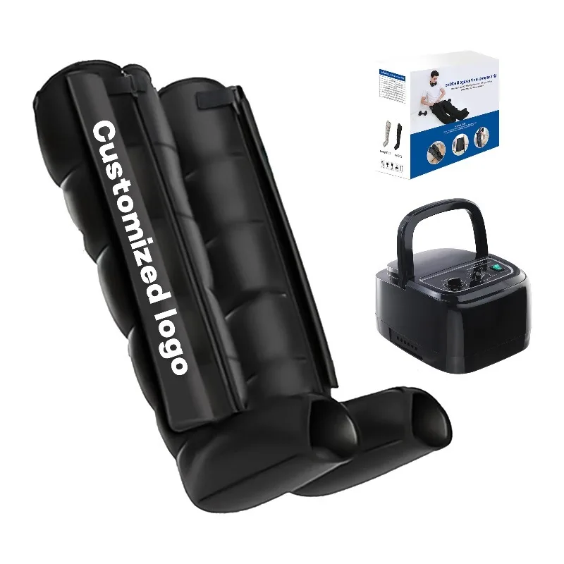 Pressotherapy Leg Massager 6 Chambers 12 Modes Wireless Air Compression Lymphatic Drainage ABS & TPU Recovery Pants