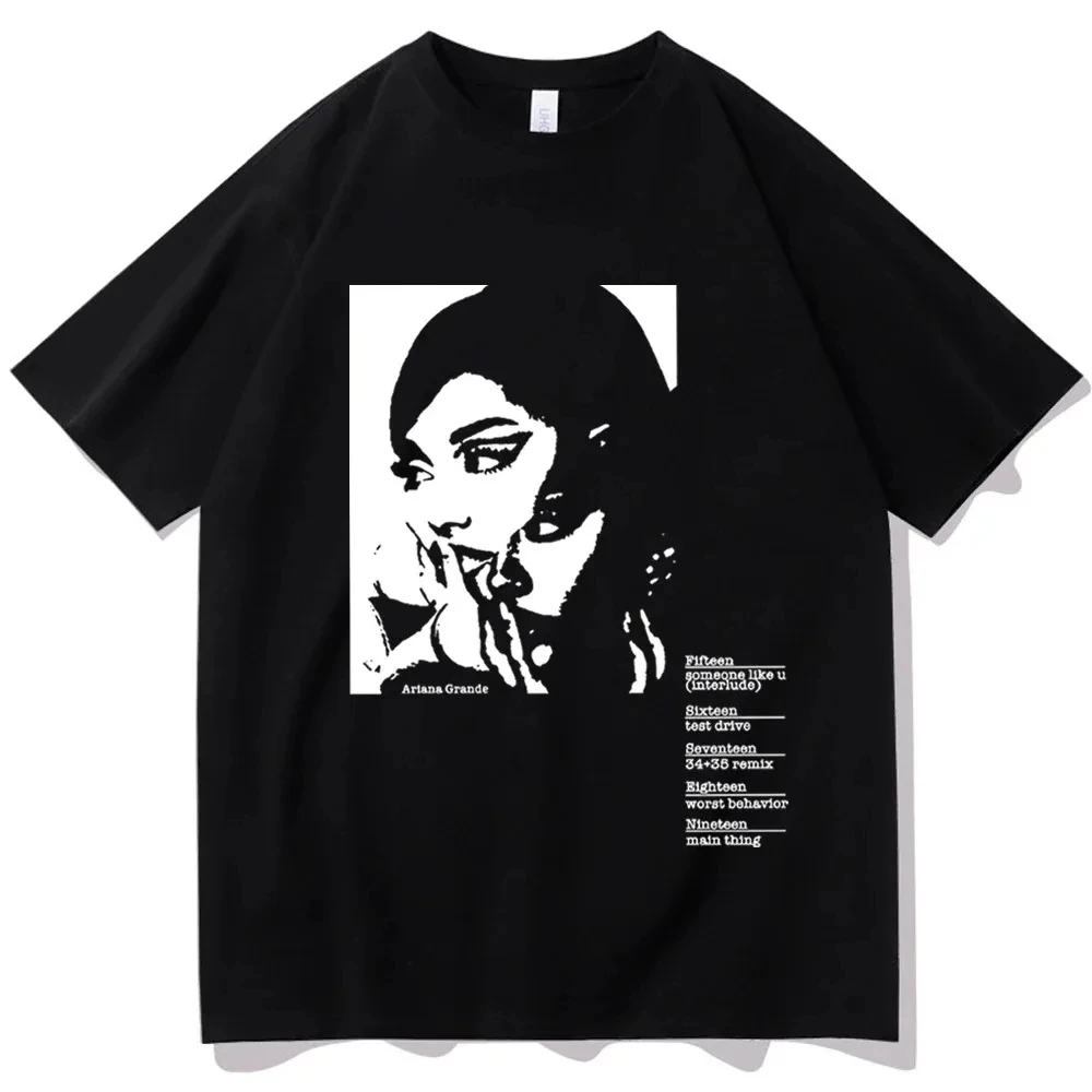 2024 Ariana Grande Merch Fan Gift Eternal Sunshine Pure Cotton T-Shirts Fashion Harajuku O-Neck Short Sleeve Women T Shirts